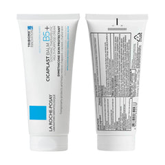 La Roche-Posay 100ml balm next to common items showing size and travel-friendly benefit
