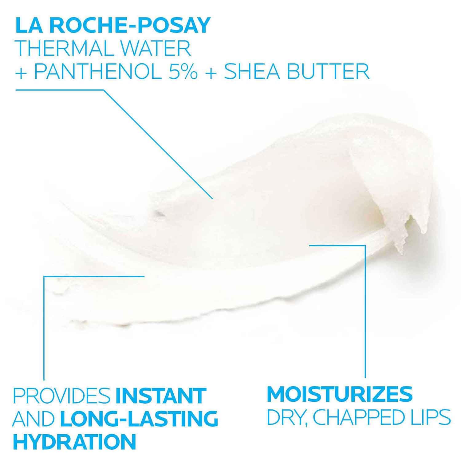 La Roche-Posay balm creamy texture close-up illustrating fast absorption benefit