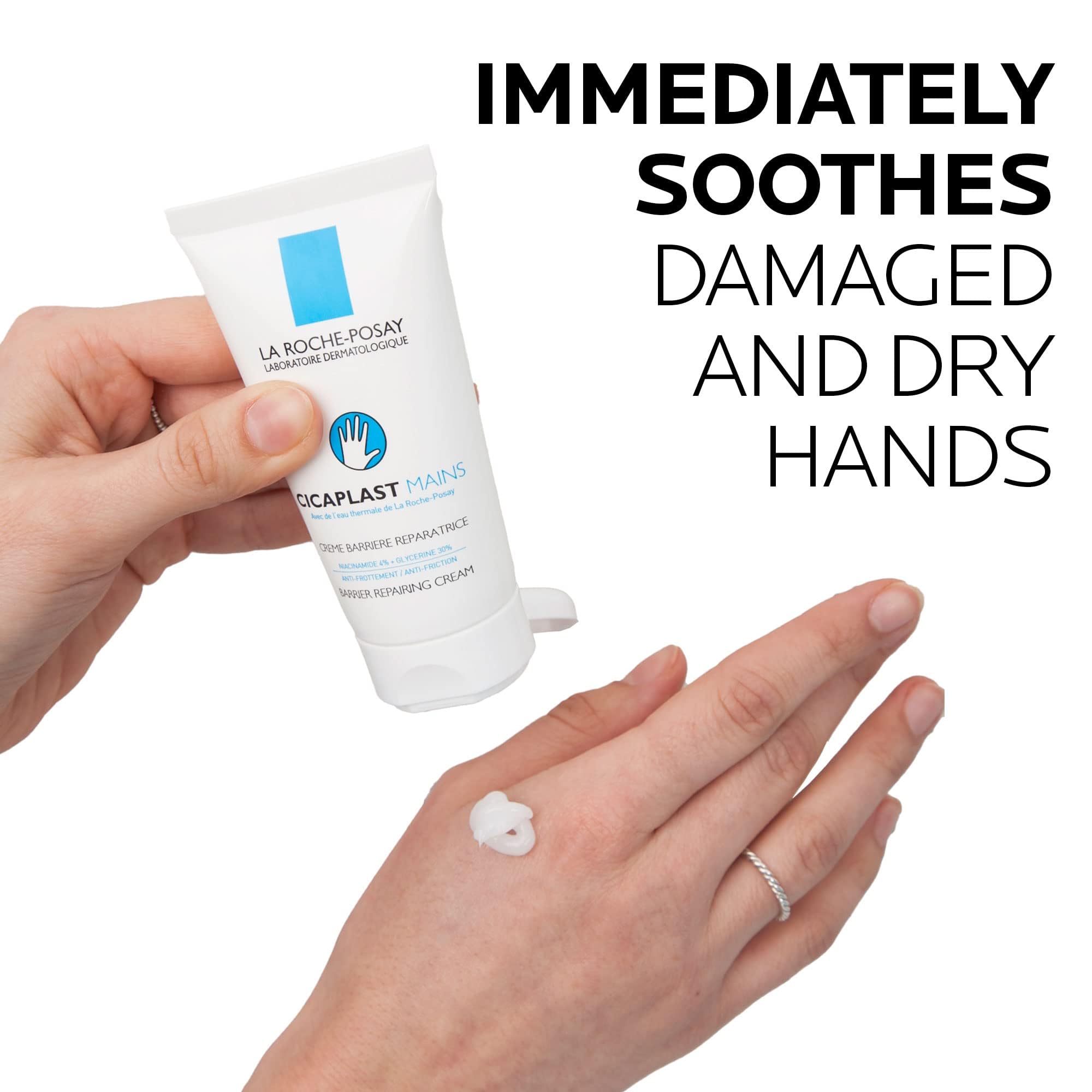 La Roche-Posay tube next to keys illustrating pocket-friendly size