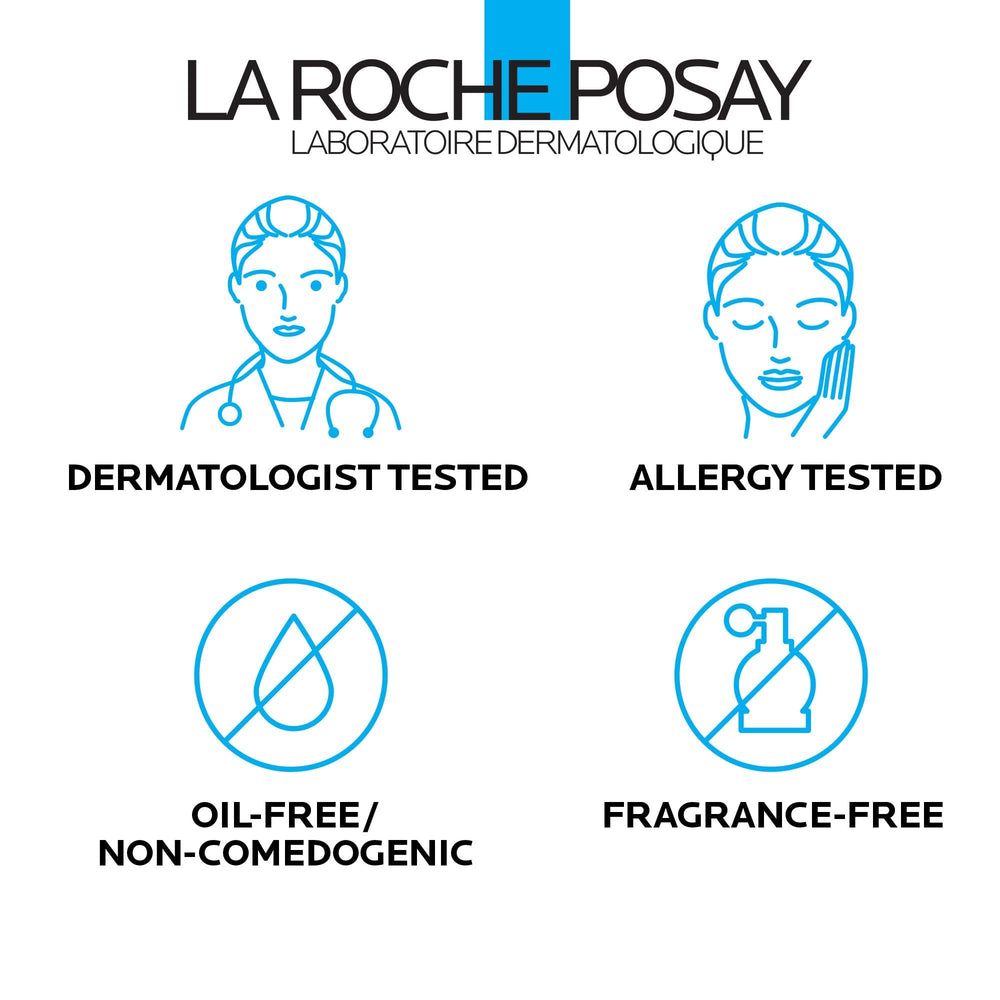 La Roche-Posay tube label detail showing active ingredients and claims