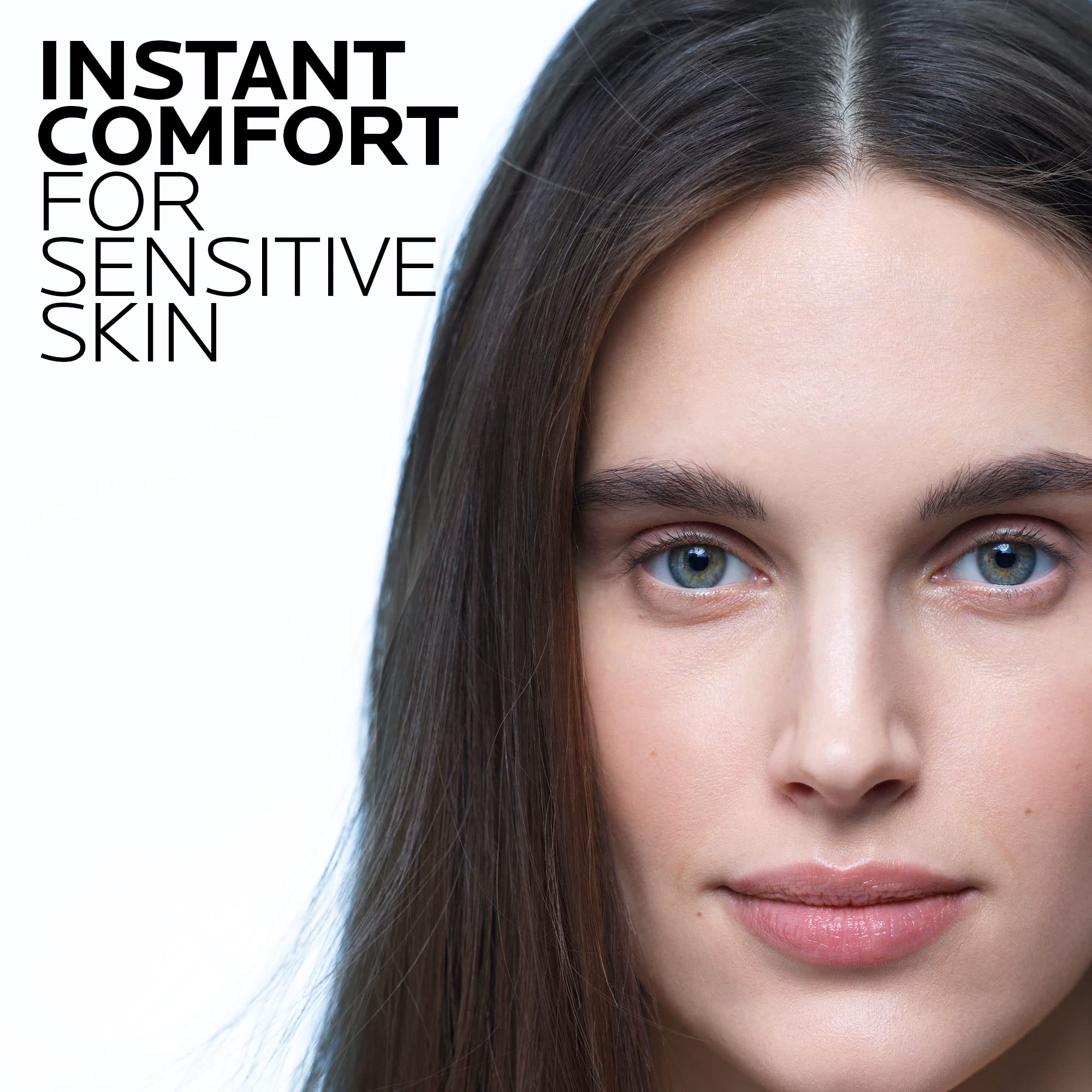 La Roche-Posay cream texture swatch showing lightweight hydration benefit