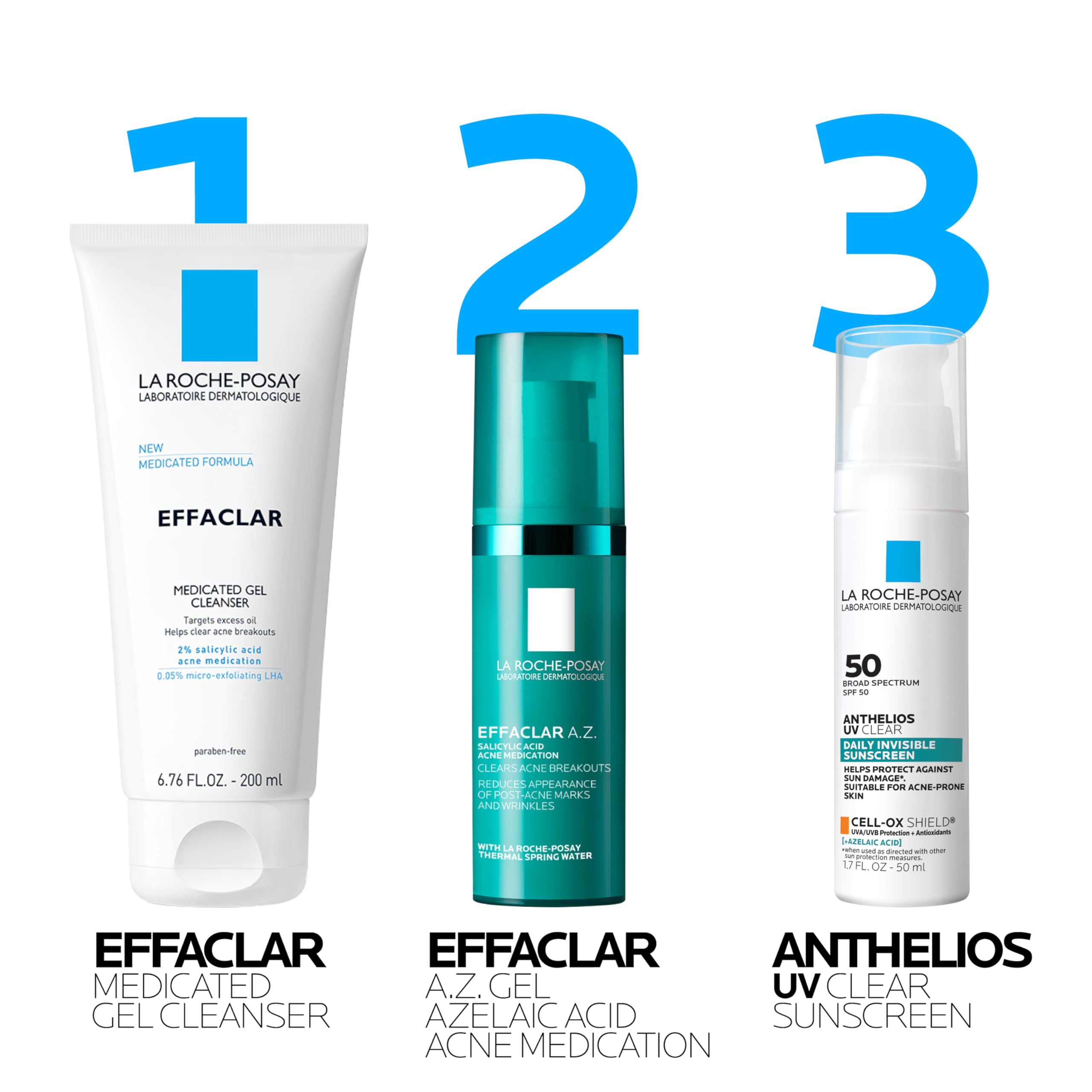 La Roche-Posay Effaclar A.Z. Gel in hand for size and easy application benefit