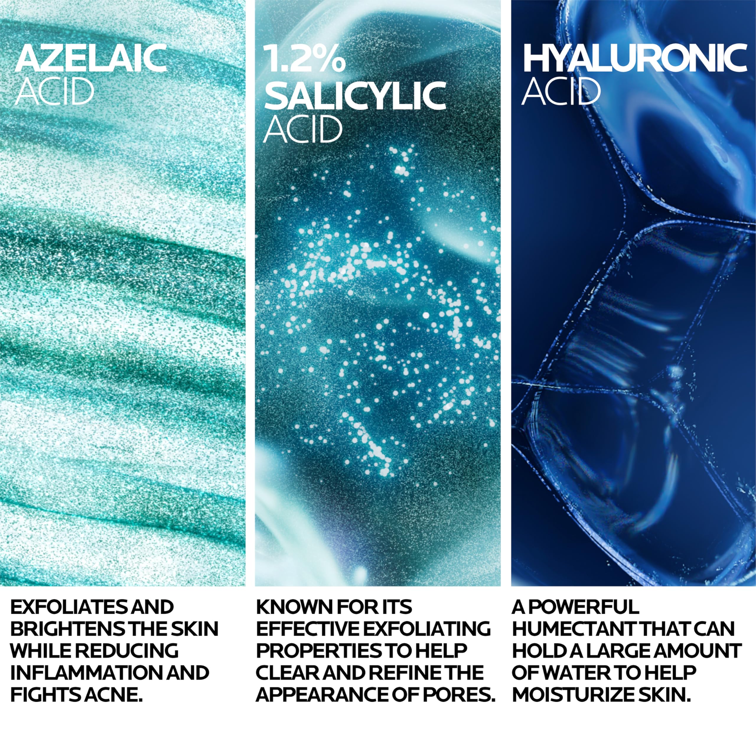 La Roche-Posay Effaclar A.Z. Gel lifestyle bathroom scene showing daily routine benefit