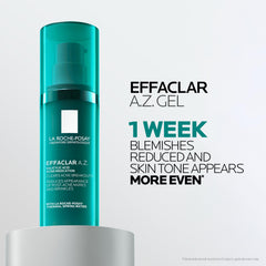 La Roche-Posay Effaclar A.Z. Gel pump dispense demonstrating controlled application