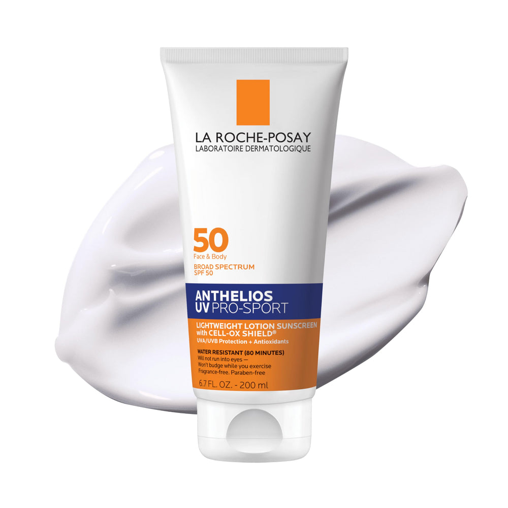 La Roche-Posay front packaging showing SPF 50 and sport claims for confidence