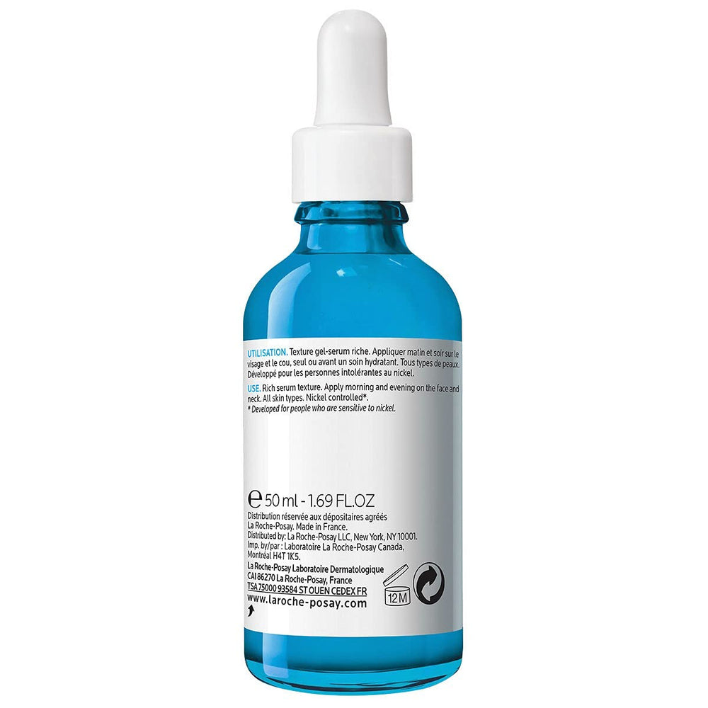 La Roche-Posay before and after skin texture improvement indicating plumping effect