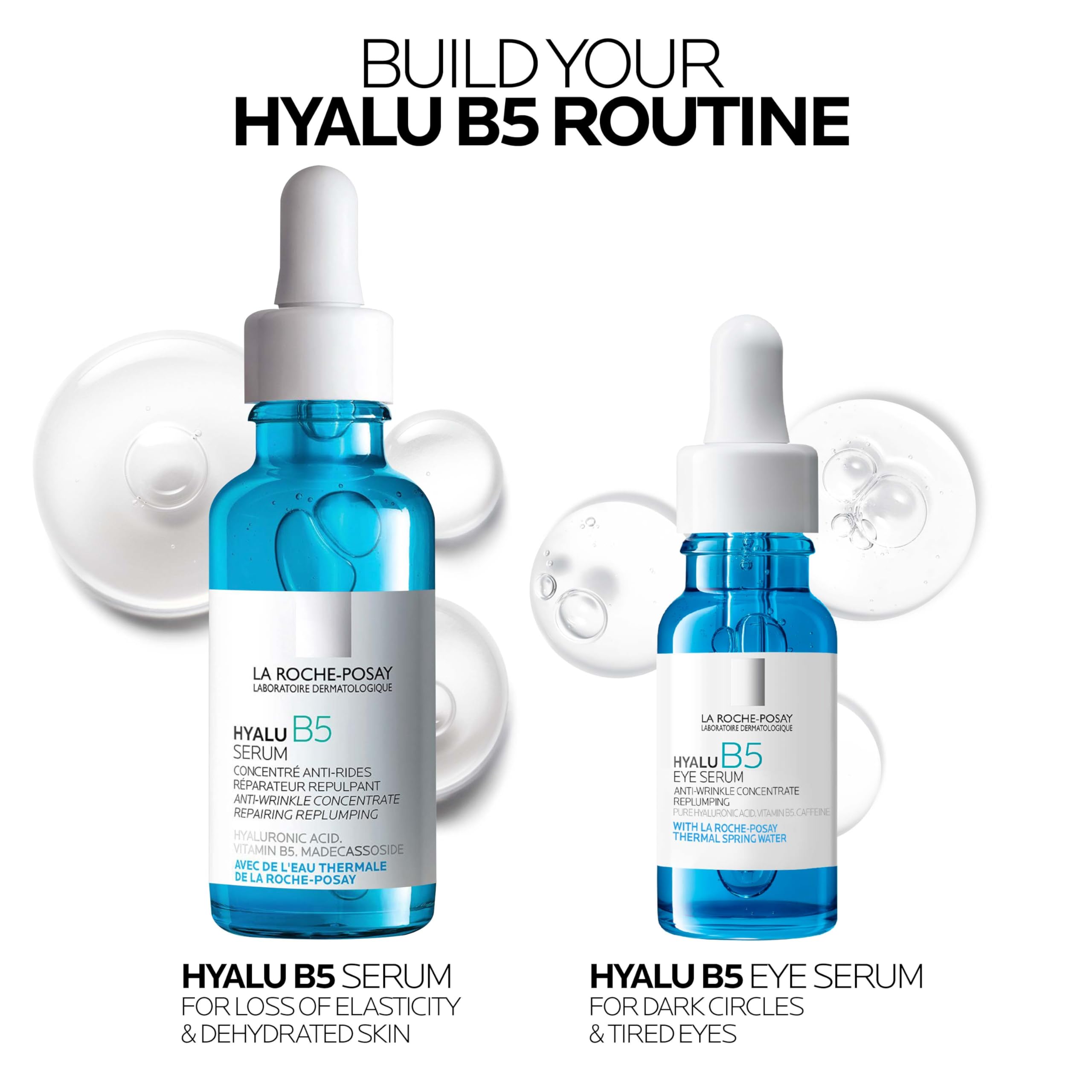 La Roche-Posay conceptual before and after scheme showing visible improvement benefit