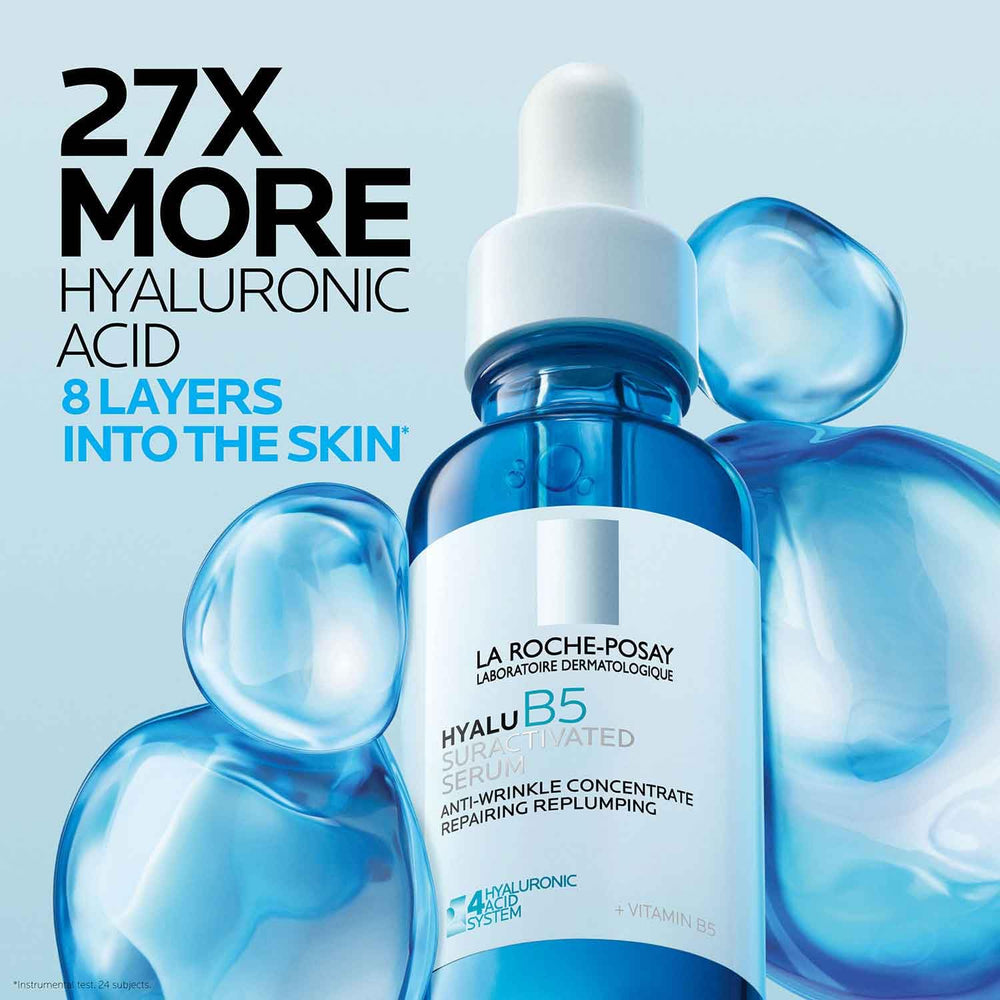 La Roche-Posay close-up of serum texture on dropper highlighting lightweight absorption