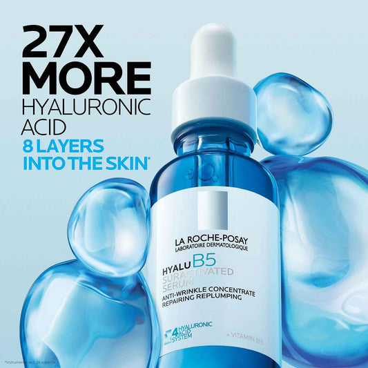La Roche-Posay close-up of serum texture on dropper highlighting lightweight absorption