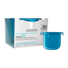 La Roche-Posay jar front view showing label and refillable design benefit