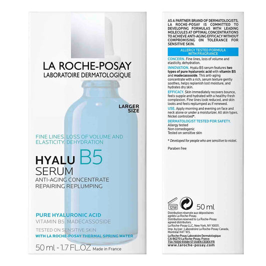 La Roche-Posay pipette dispensing serum showcasing smooth hydrating texture