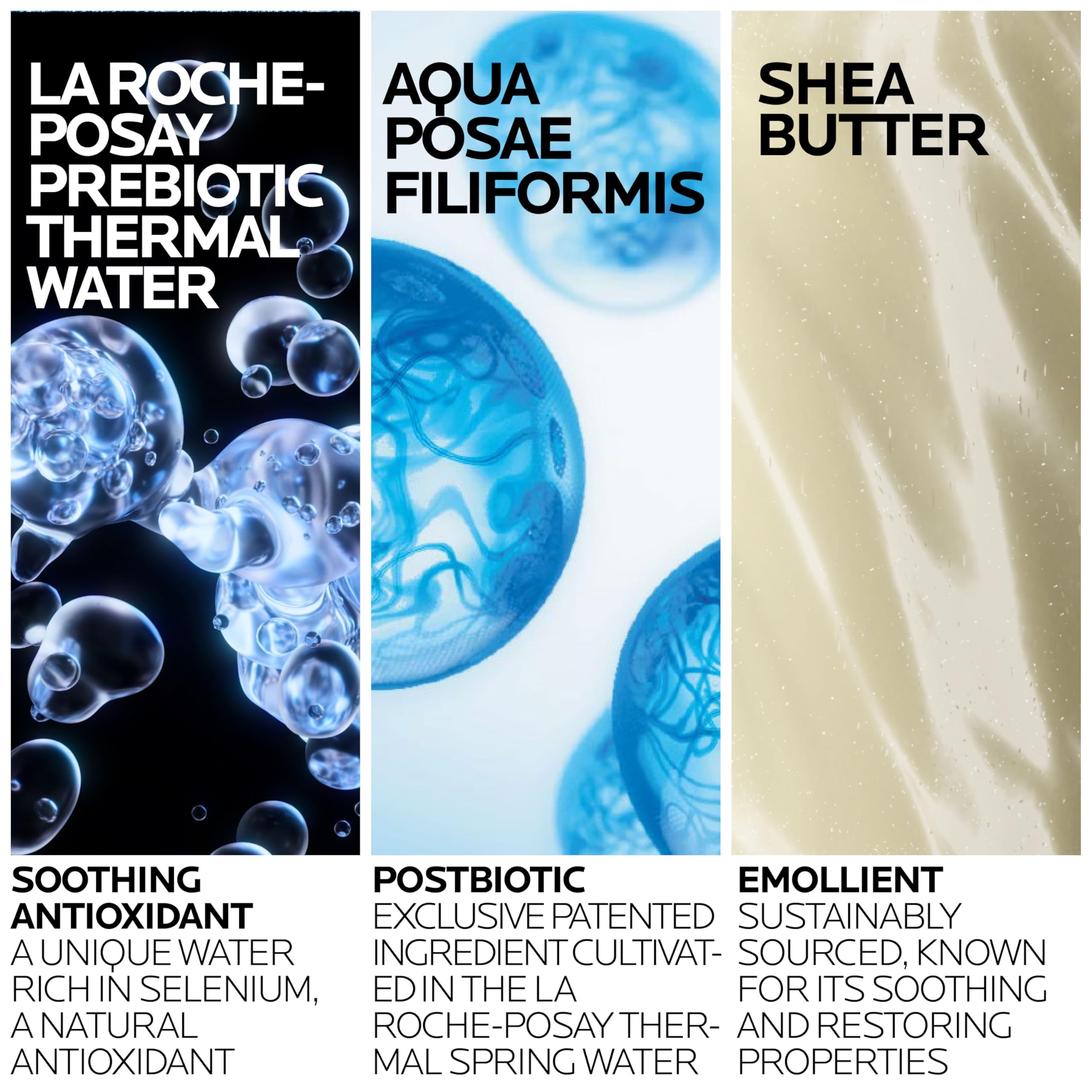 La Roche-Posay close-up foam texture illustrating gentle, hydrating lather