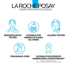 La Roche-Posay bottle next to ruler showing size and travel-friendly scale