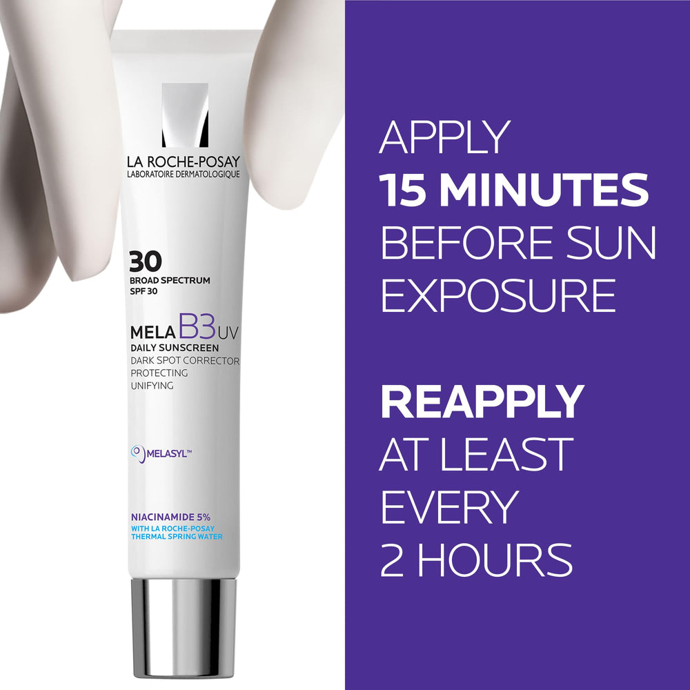 La Roche-Posay applied on hand demonstrating smooth finish and no white cast
