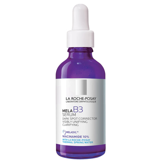 La Roche-Posay front packaging showing serum bottle and clear benefit