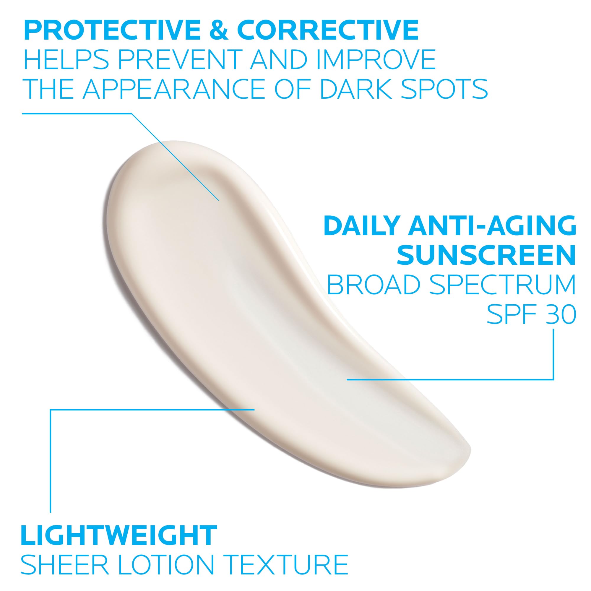 La Roche-Posay cream texture close-up showing lightweight blend and absorbency