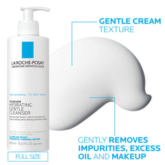 La Roche-Posay moisturizer swatch on skin showing lightweight hydration and absorption