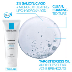 La Roche-Posay moisturizer pump in hand demonstrating quick absorption benefit