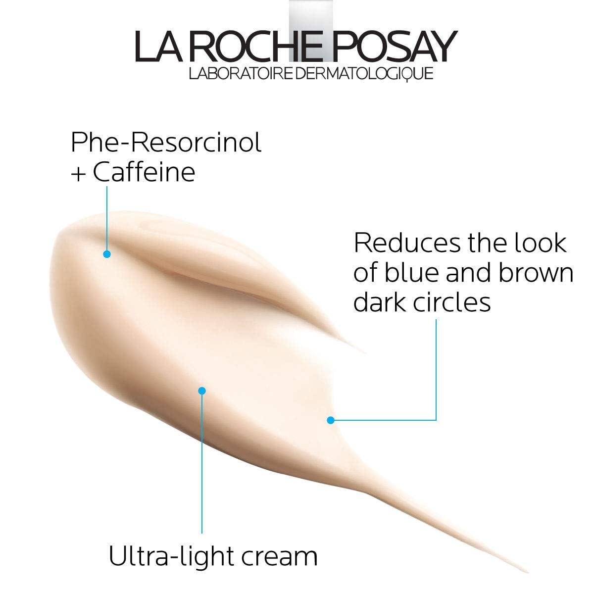 La Roche-Posay cream texture swatch showing lightweight absorption benefit