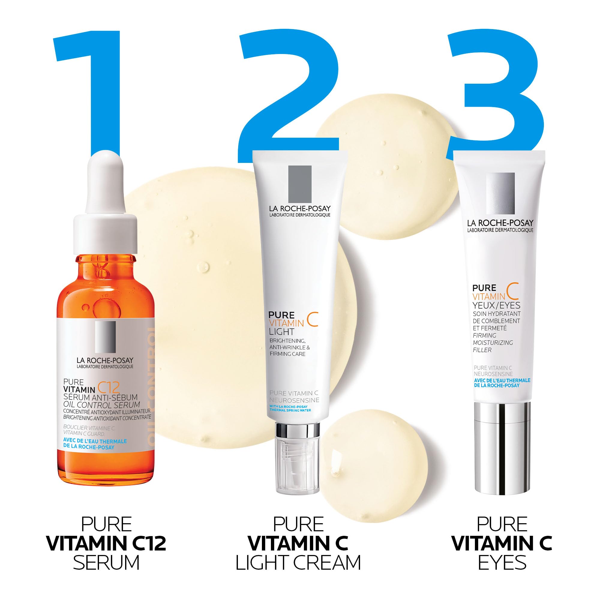 La Roche-Posay before and after texture comparison showing visible smoothing