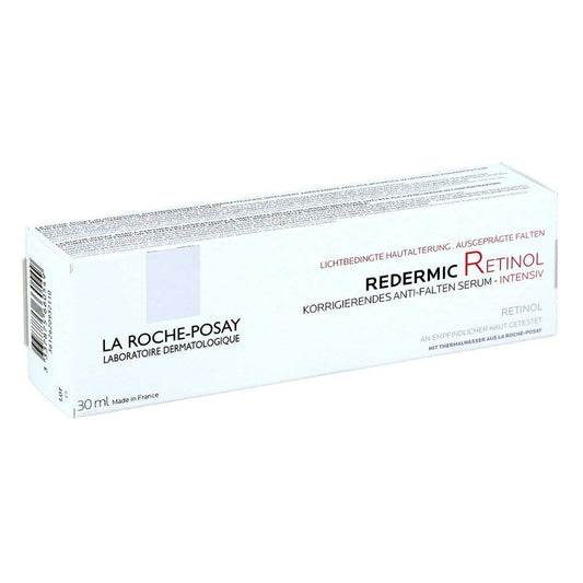 La Roche-Posay Redermic R front packaging showing brand and product for trusted anti-aging care