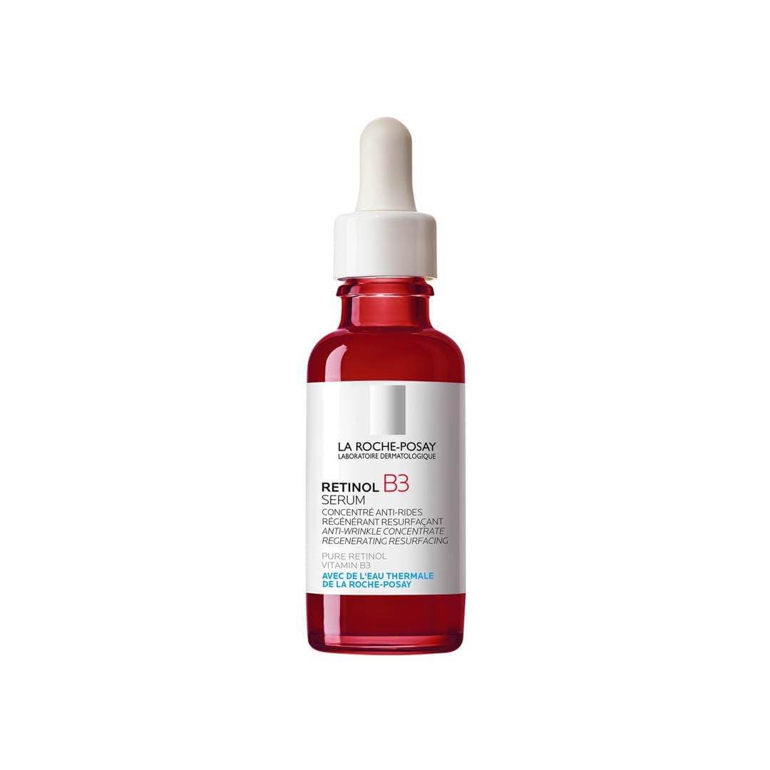 La Roche-Posay front packaging showing bottle and box, conveys trusted dermatologist brand