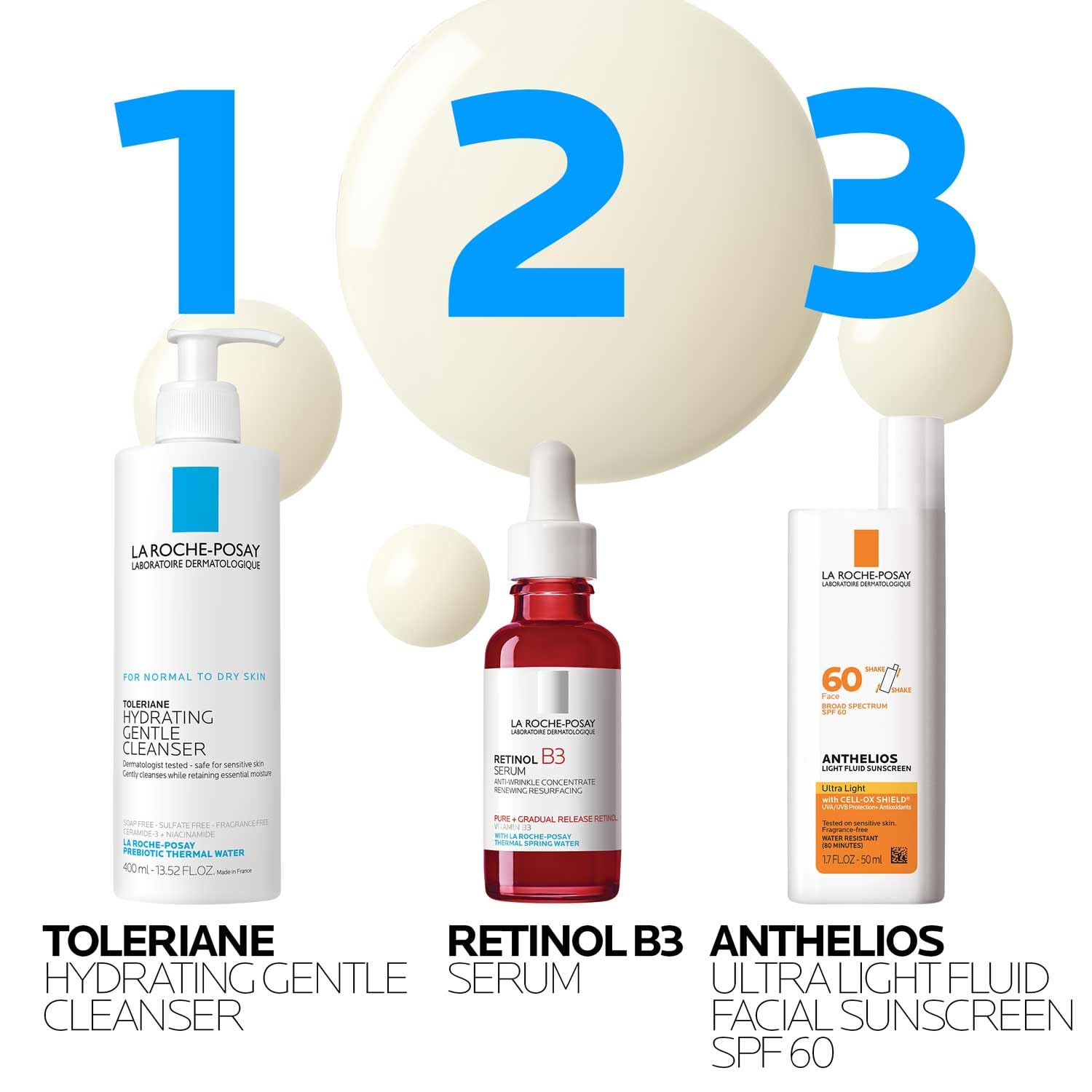 La Roche-Posay serum dropper dispensing a drop, highlights controlled retinol delivery benefit