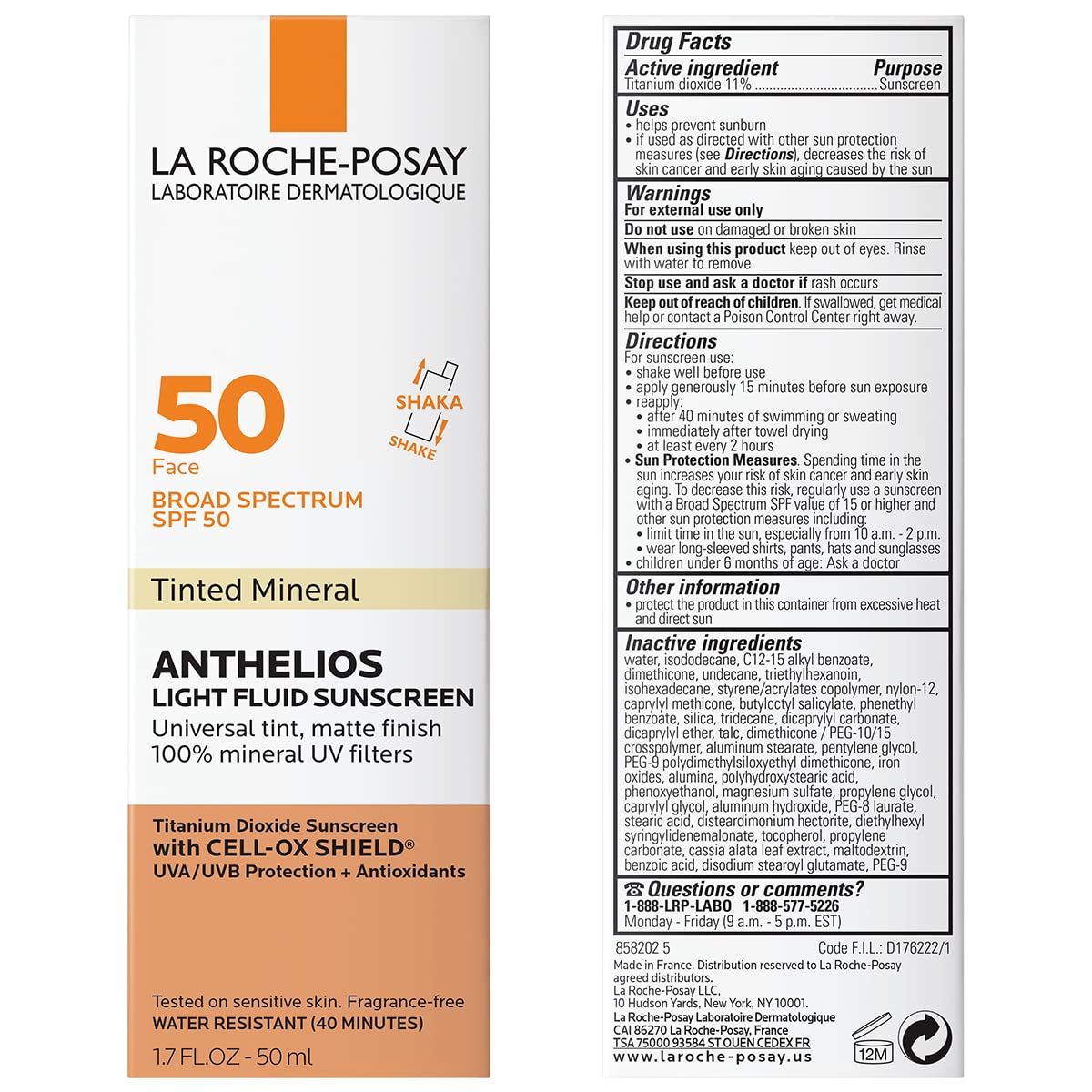 La Roche-Posay set next to passport showing compact travel-ready size benefit