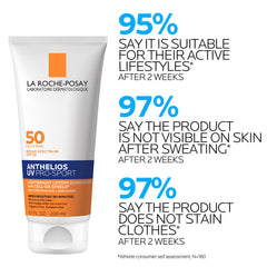 La Roche-Posay being applied before a run demonstrating sweat-resistant protection