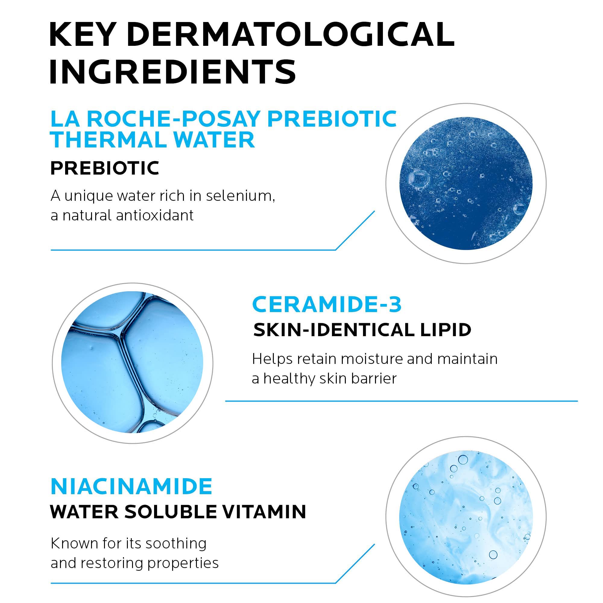 La Roche-Posay cleanser pump in use demonstrating easy application and gentle removal