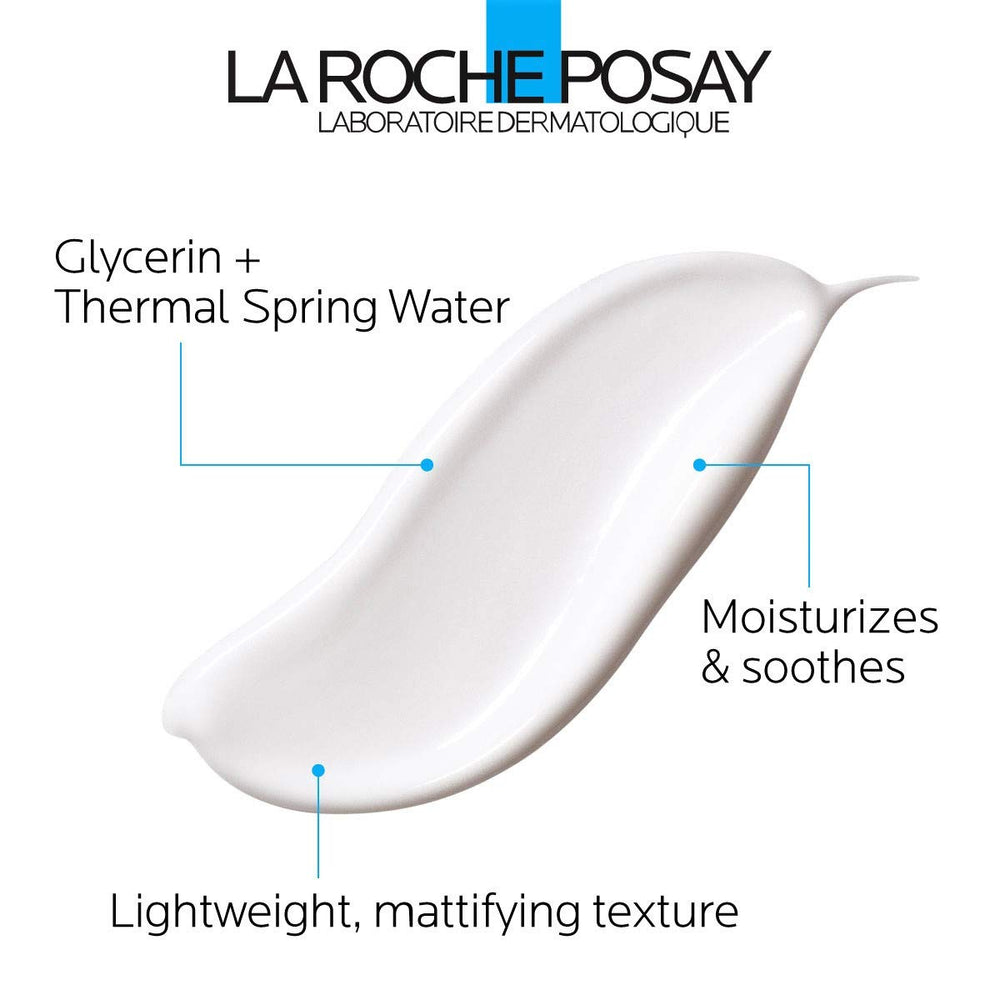 La Roche-Posay pump detail highlighting easy dosing and hygienic application benefit