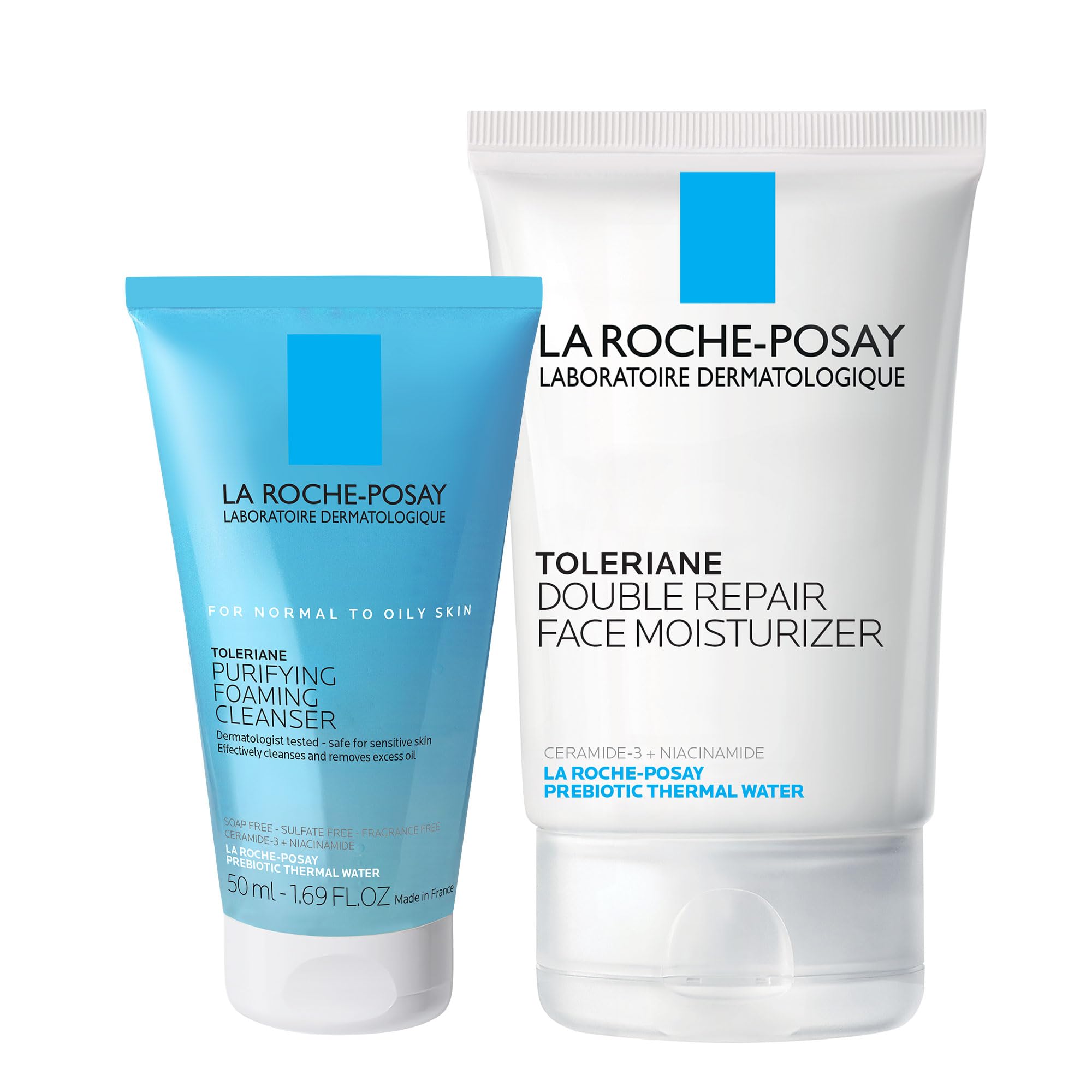La Roche-Posay front packaging of Toleriane travel set showing convenience