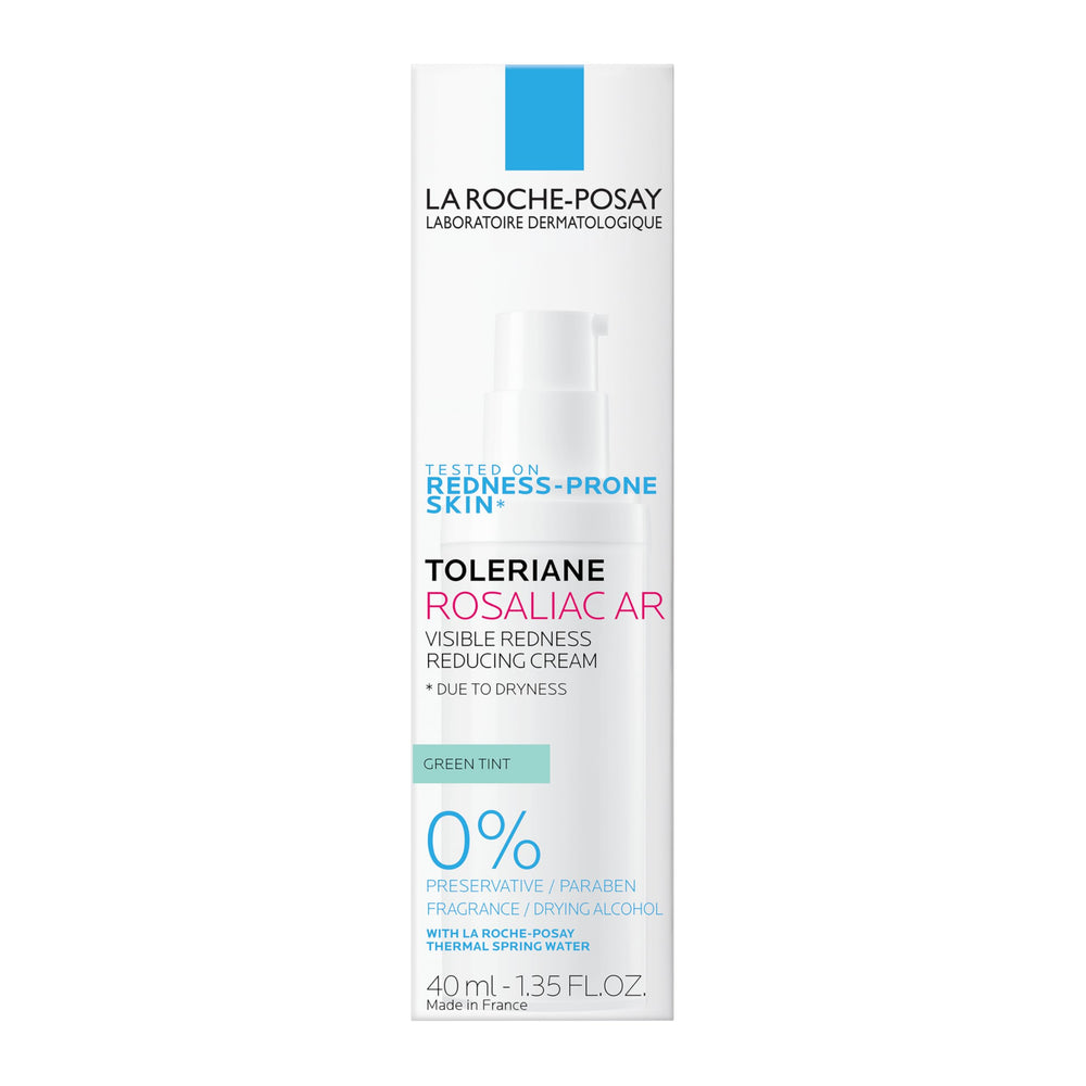 La Roche-Posay on bathroom vanity suggesting daily skincare routine benefit