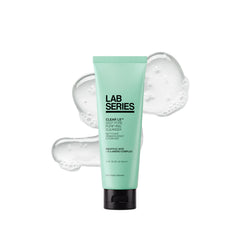 Lab Series front tube image showing clear gel cleanser and branding benefits