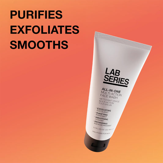 Lab Series cream-to-foam texture demonstrating gentle lather benefit