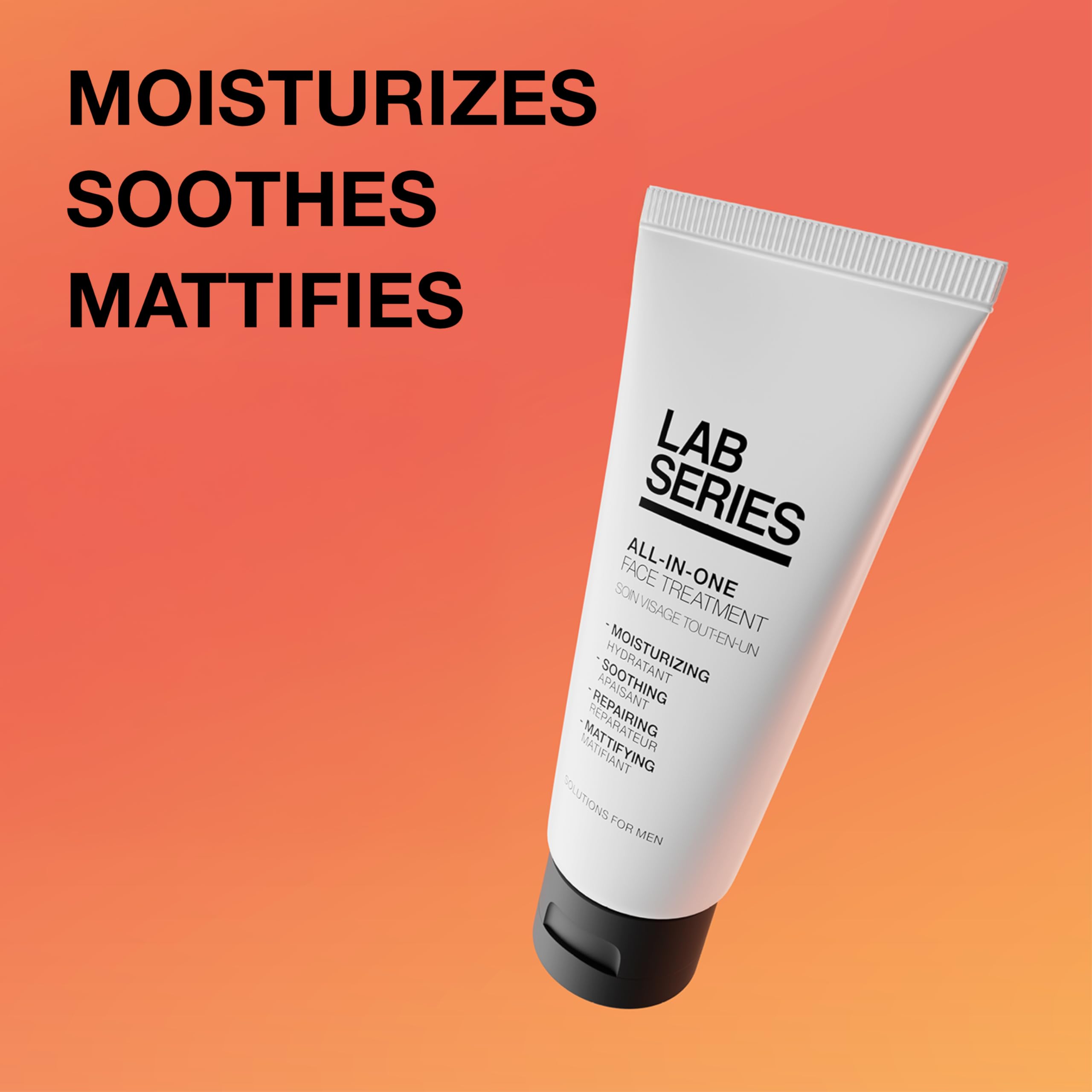 Lab Series pump dispensing lightweight texture for quick absorption