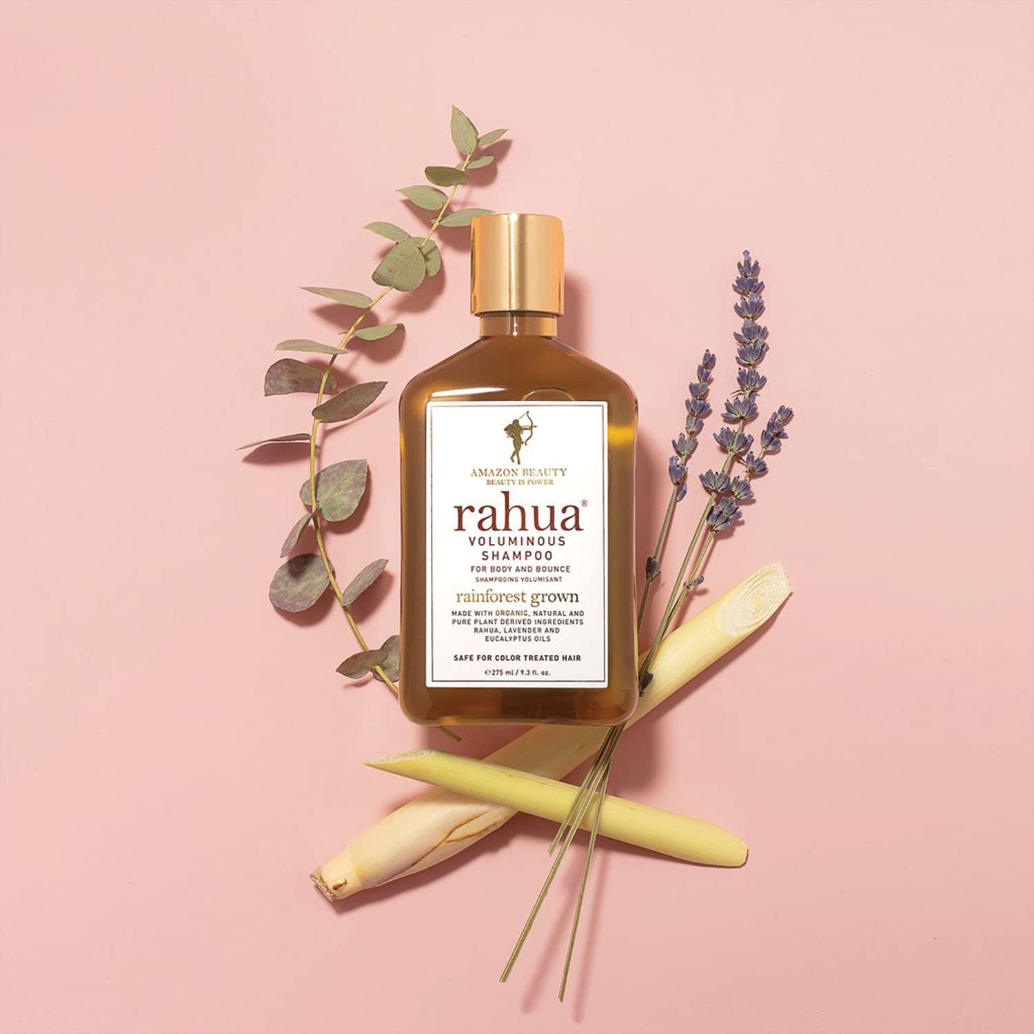 Label close-up displaying Rahua conservation stamp and ethical sourcing benefit