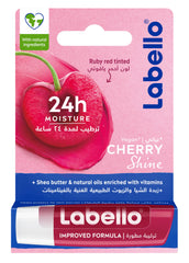 Labello cherry front packaging showing brand and cherry tint benefit