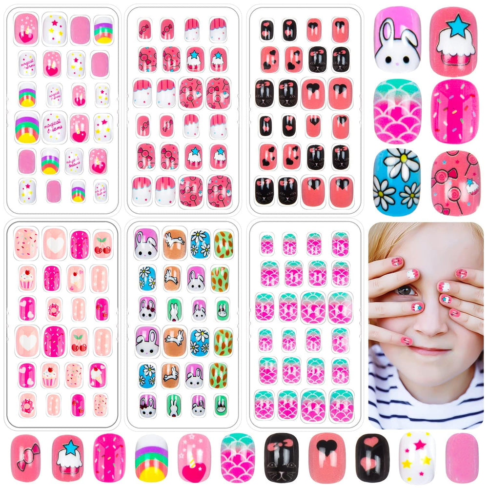 Labeol front packaging showing 144-piece kids nail set and playful designs, easy gifting