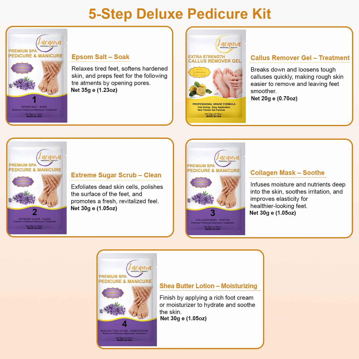 Lacqura callus remover gel tube close-up targeting hardened areas