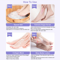 Lacqura kit in use with foot soak lifestyle calming at-home spa