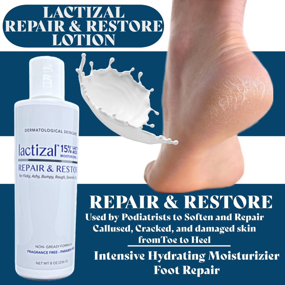 LACTIZAL lotion texture close-up revealing creamy exfoliating formula