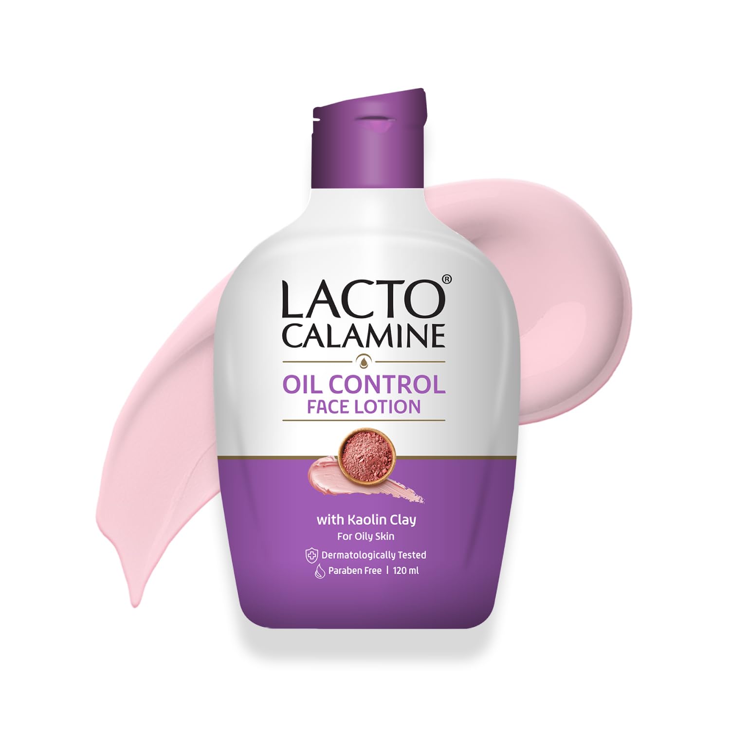 Lacto Calamine front packaging showing the 120 ml bottle and benefits