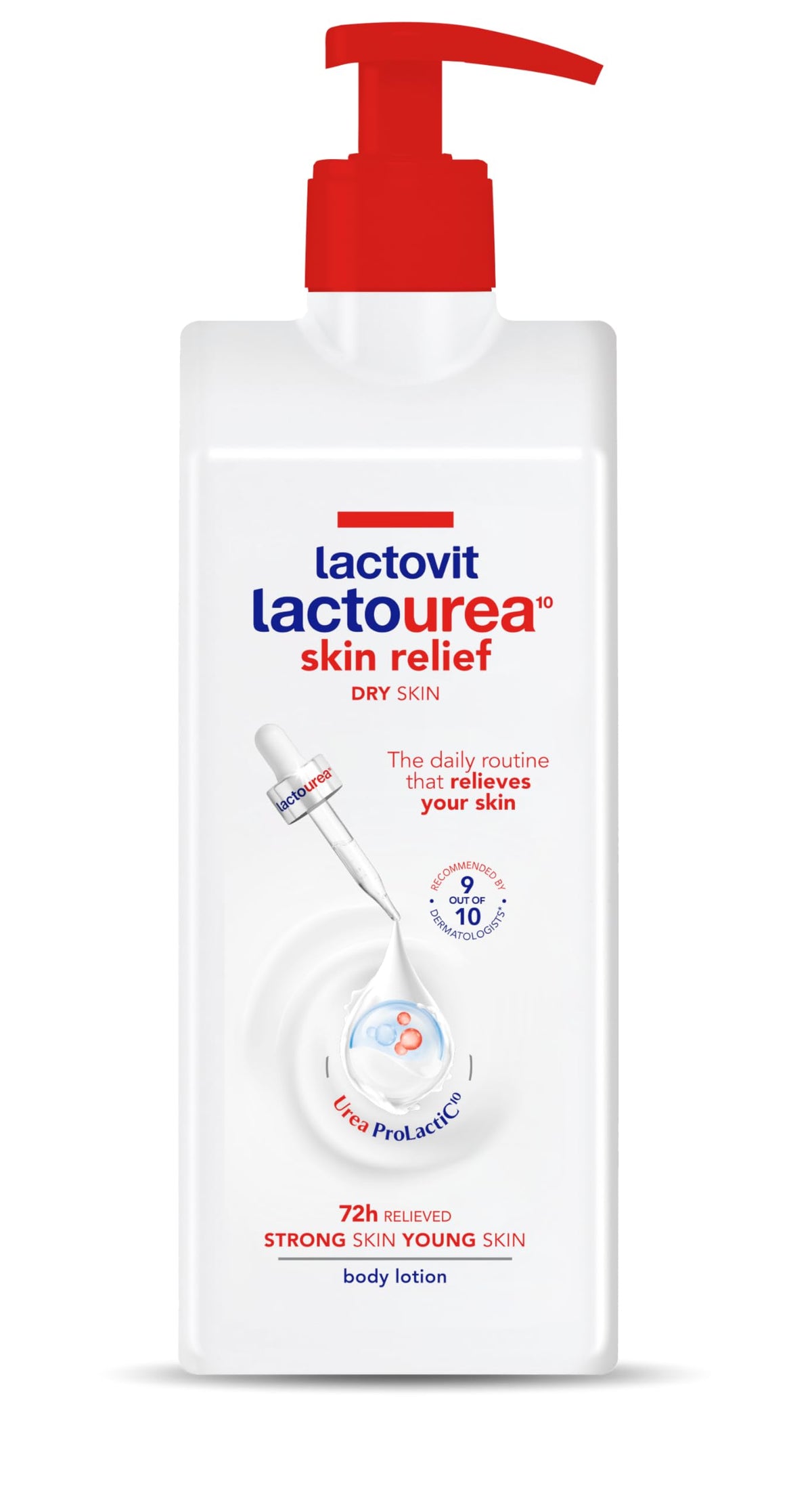 Lactovit front packaging showing 400 ml bottle and calming design for reliable hydration