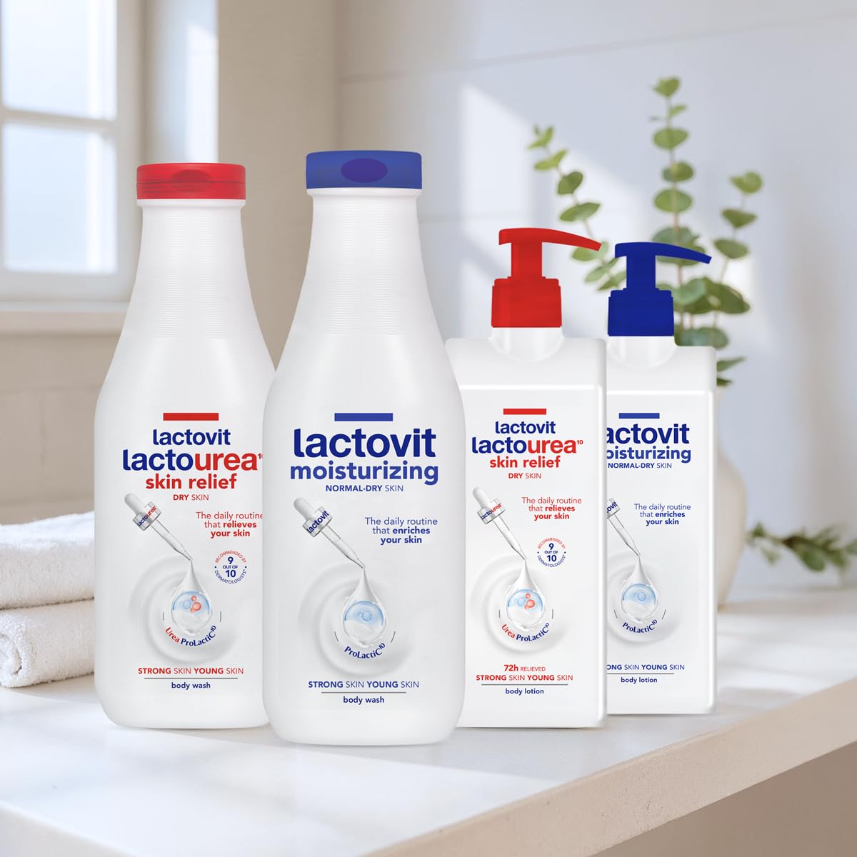 Lactovit open cap dispensing gel showing controlled application advantage