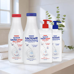 Lactovit open cap dispensing gel showing controlled application advantage