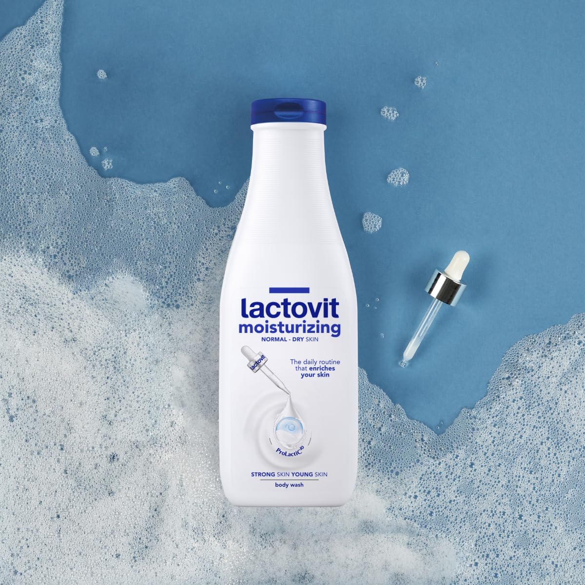 Lactovit held in hand for size comparison and everyday convenience