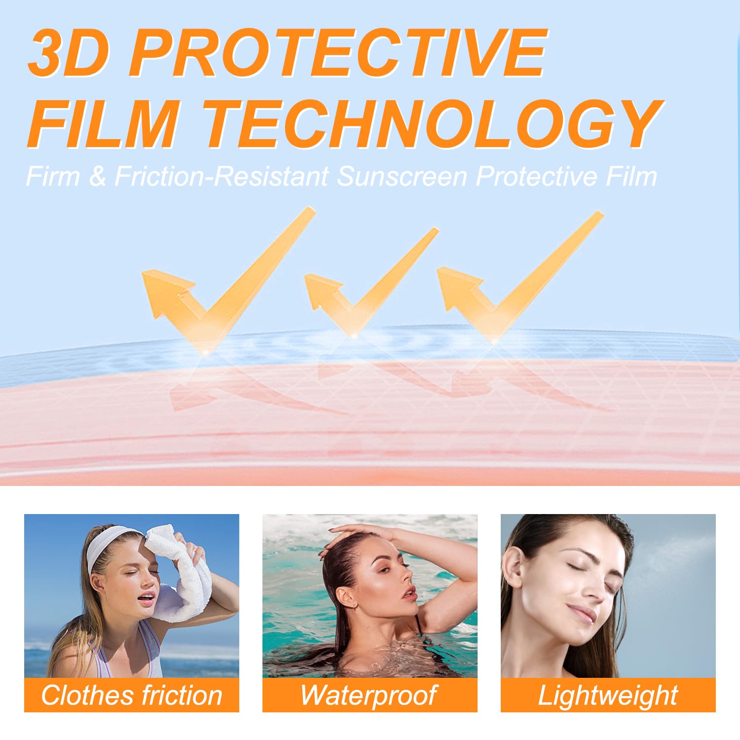 LADDYFOX droplets on skin demonstrating water-resistance and lasting protection benefit