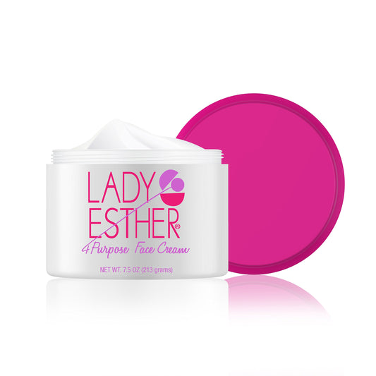 Lady Esther jar front view showing packaging and multiuse benefits