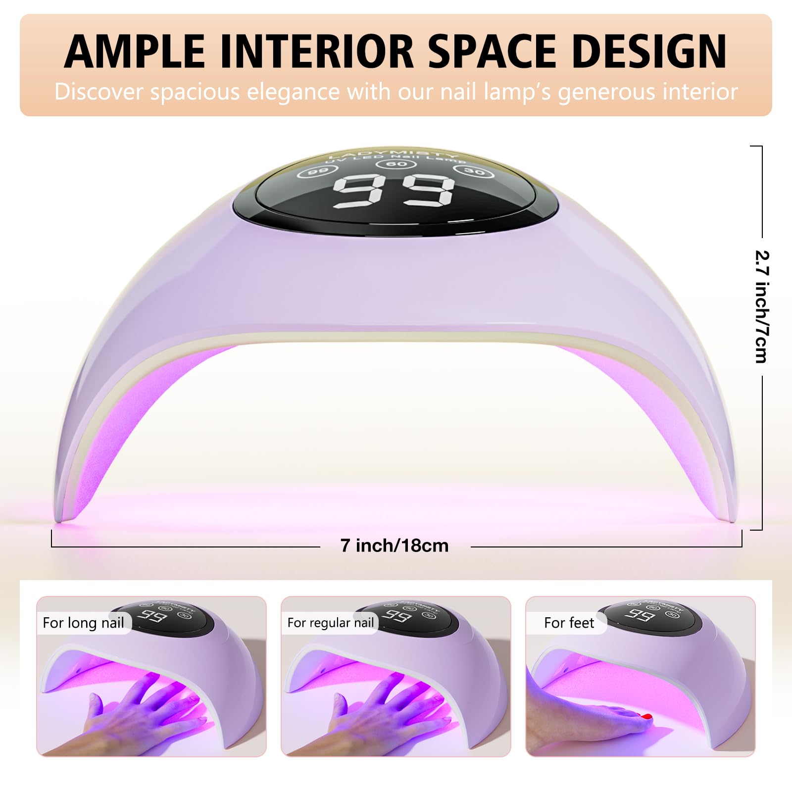 LadyMisty close-up LCD display and timer buttons for precise timing benefit